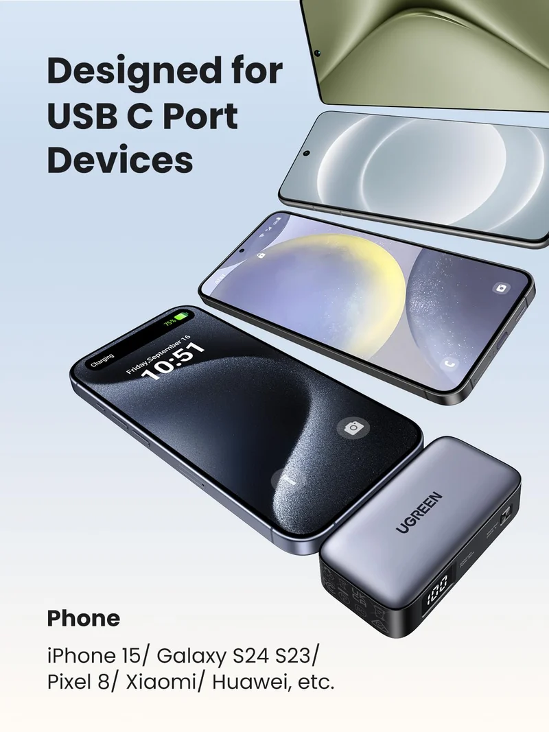 UGREEN Mini 2-Port Power Bank 5000mAh 22.5W