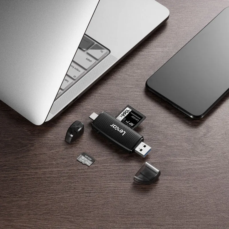 Lecteur double SD/microSD USB-A/USB-C