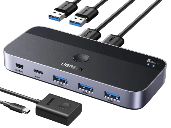 UGREEN USB 3.0 Switch 2 Computers Sharing USB C & A Devices
