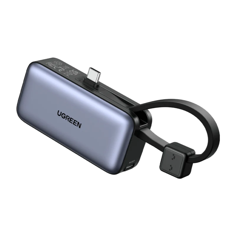 UGREEN Mini Power Bank 5000mAh 22.5W with Built-in Cable