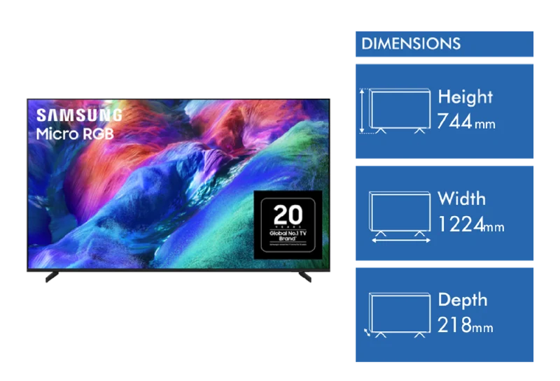Samsung 55" MICRO RGB R85H 4K Smart AI TV 2026