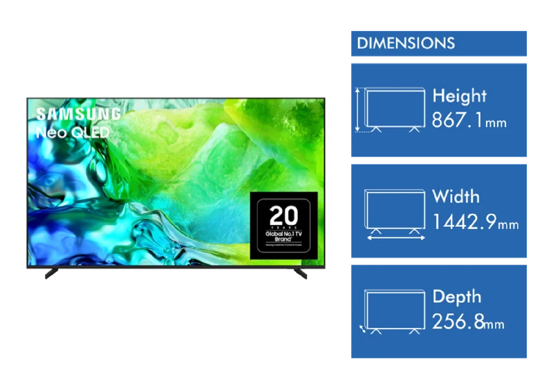 Samsung 65" QN80H NEO QLED 4K Mini LED Smart AI TV 2026