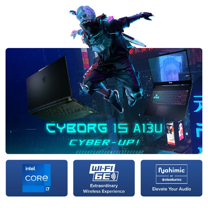 MSI Cyborg 15 15.6" 16GB 512GB Intel Core i7 RTX 3050 6GB Gaming Laptop