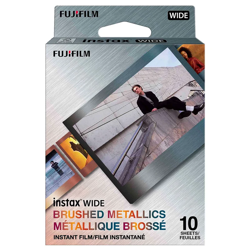 Film Instantané Instax Wide Métallique brossé (10 Feuilles)