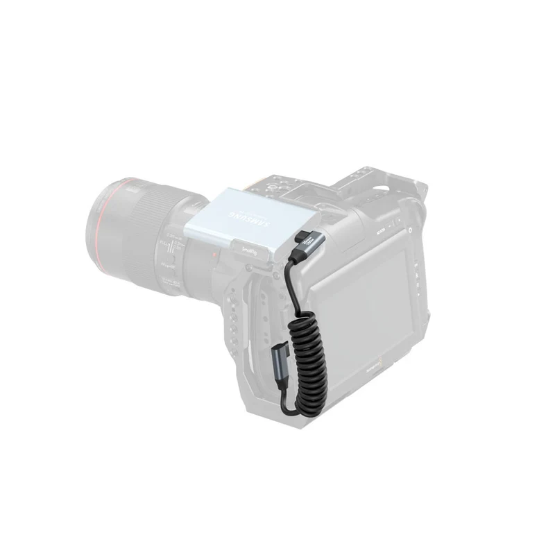 Câble Enroulé USB-C Angle-Droit à Angle-Droit