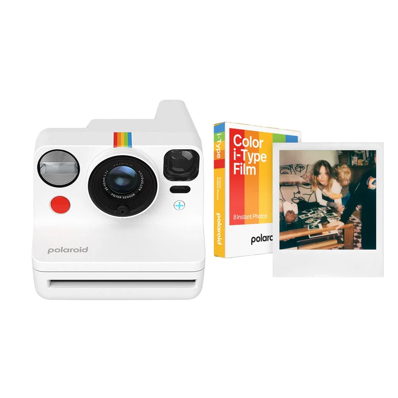 Polaroid Now+ Appareil i-Type Génération 3 avec Film couleur (Blanc)