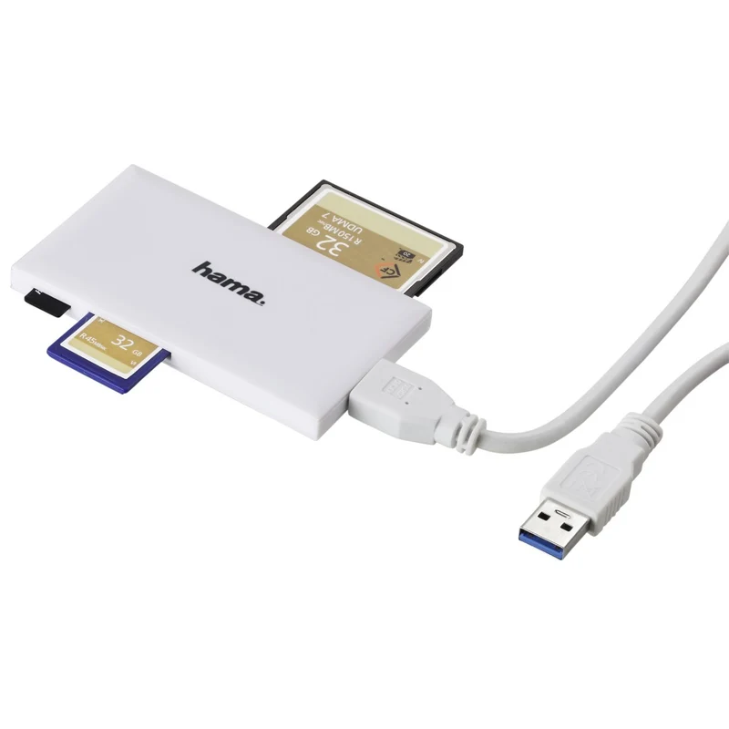 Lecteur de cartes multi format USB 3.0 (Blanc)
