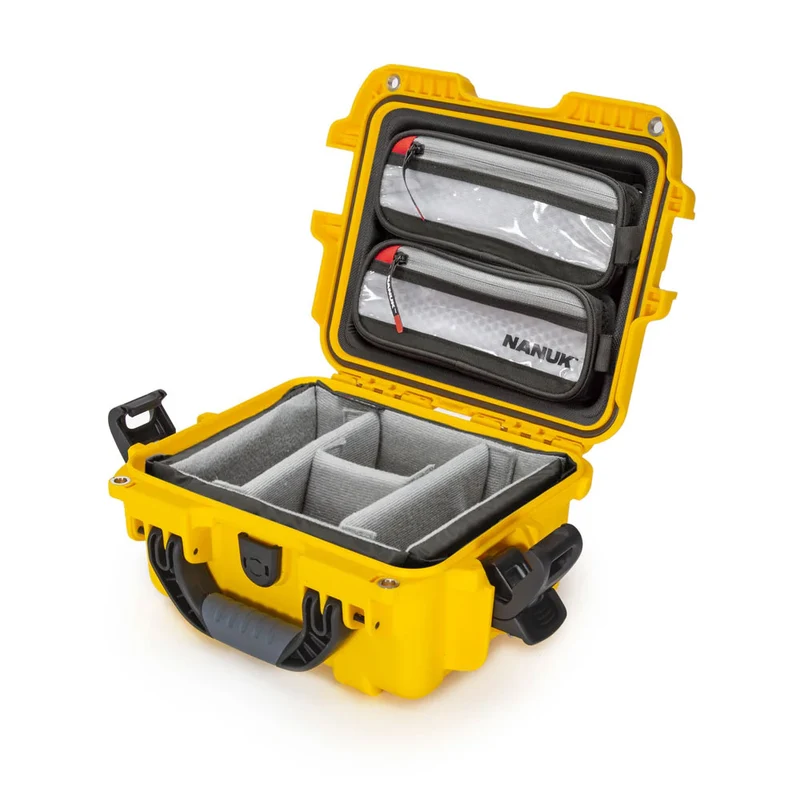 Valise Rigide Nanuk 905 avec Séparateurs rembourrés & Organisateur de couvercle (Jaune)