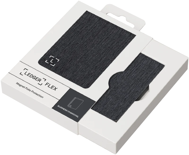 Ledger Flex - Magnet Folios Charcoal Case