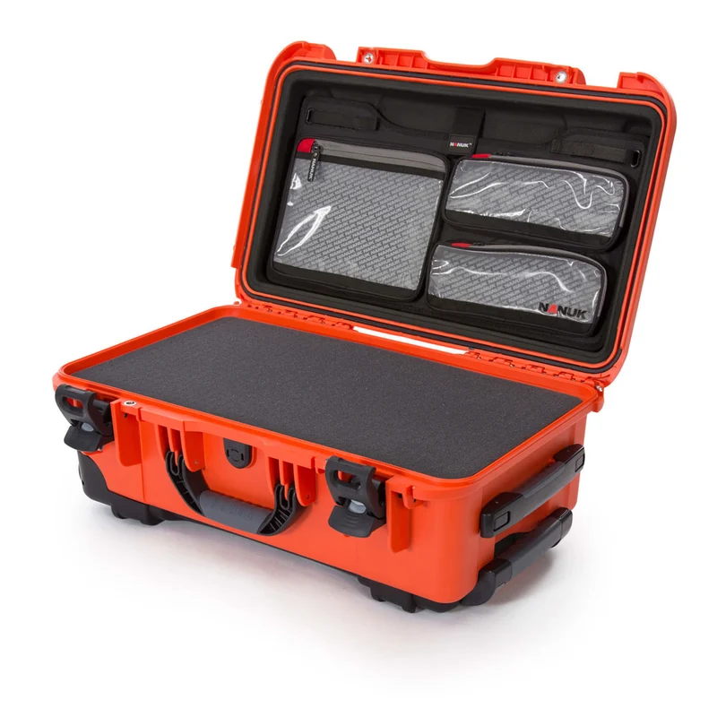 Valise Rigide à roulettes Nanuk 935 avec Mousse & Organisateur de couvercle (Orange)