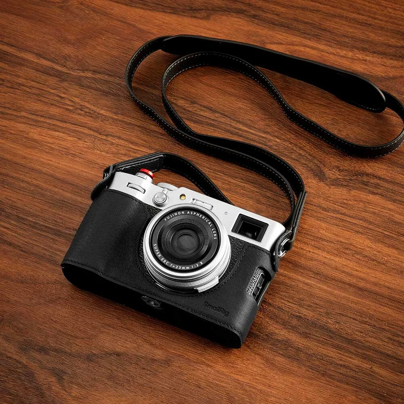 Demi-Étui cuir pour Fuji X100VI (Noir)