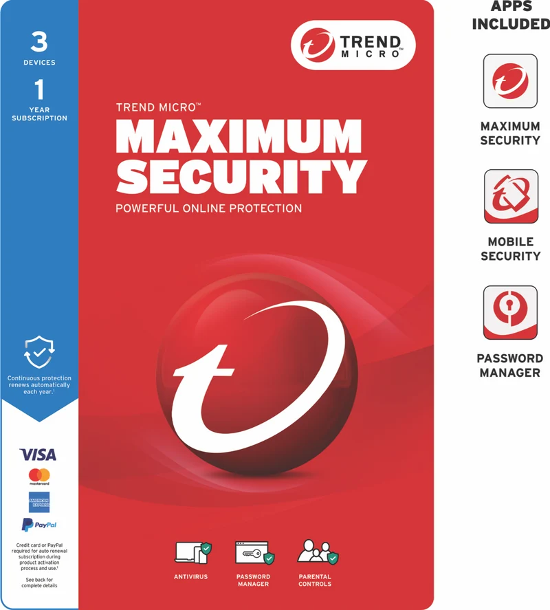 Trend Micro Maximum Security (3 Device 1 Year)