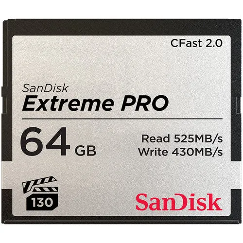 Carte Mémoire CFast 2.0 Extreme PRO 525 Mb/s 64GB