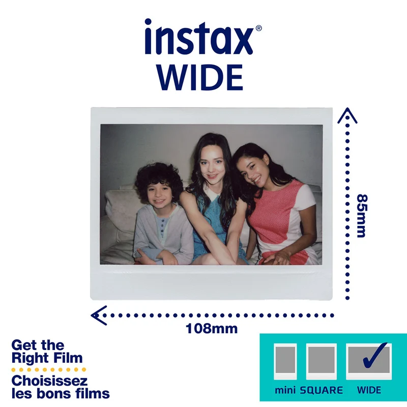 Film Instantané Instax Wide Monochrome (10 Feuilles)