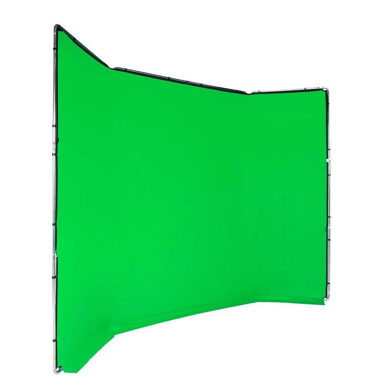 Fond de Scène Chroma Key Vert avec Cadre en aluminium (4 x 2.9m)