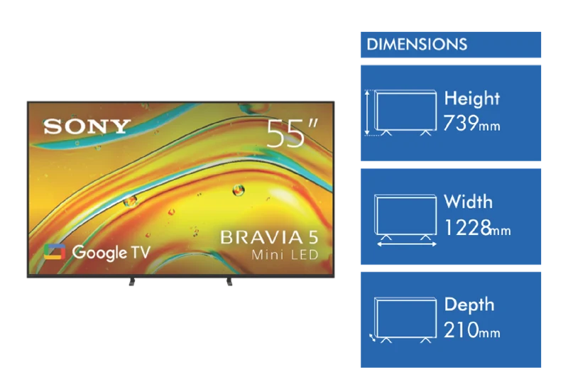 Sony 55" Bravia 5 4K Mini LED TV 2025
