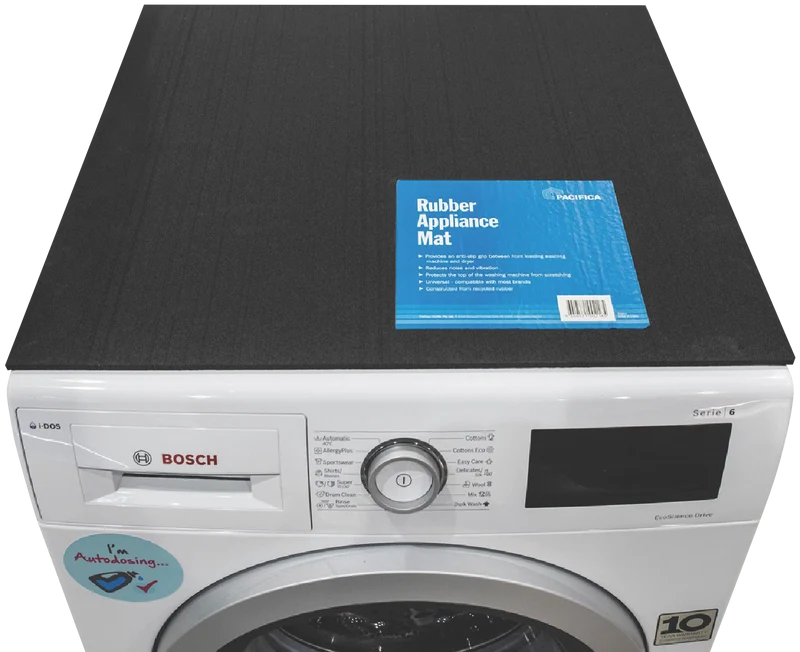 Pacifica Black Rubber Appliance Mat
