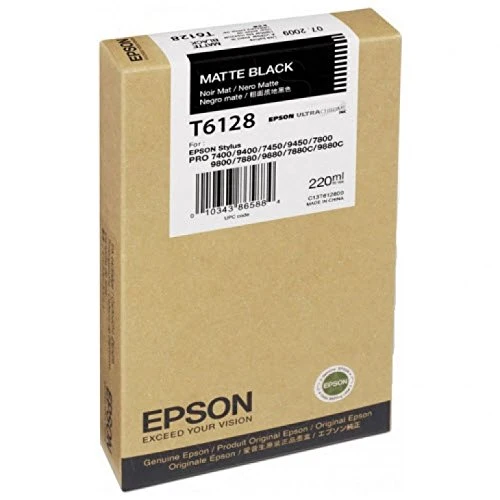 Cartouche d'encre noir mat Epspon T612 UltraChrome