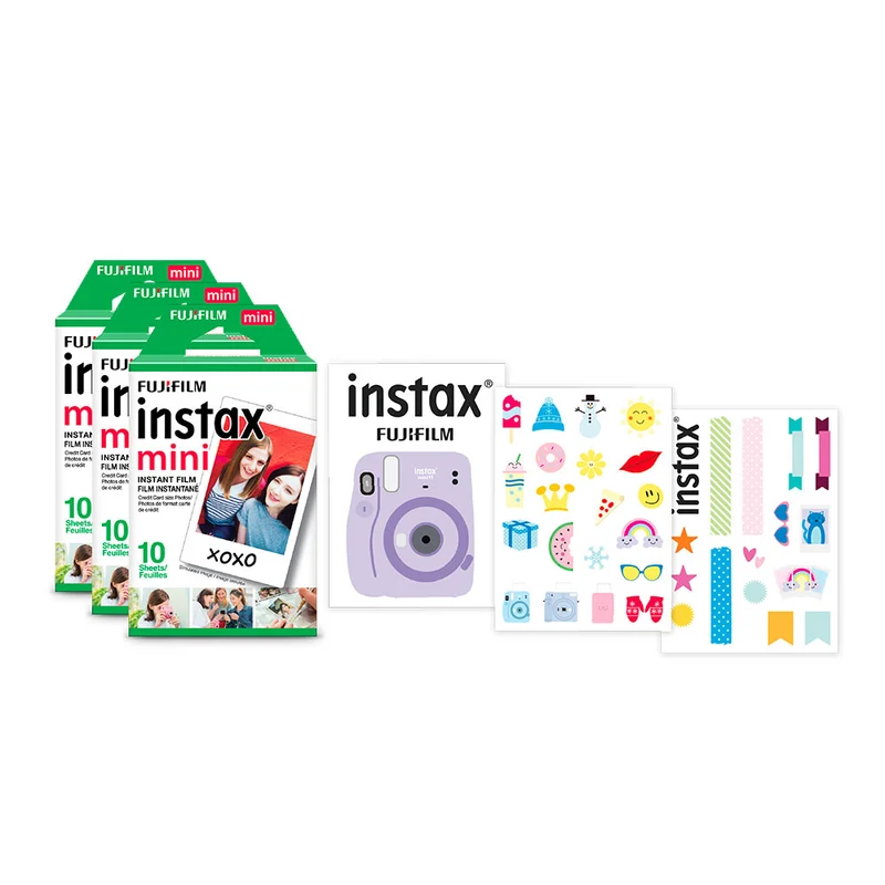 Film Instantané Instax Mini (30 poses) avec autocollants