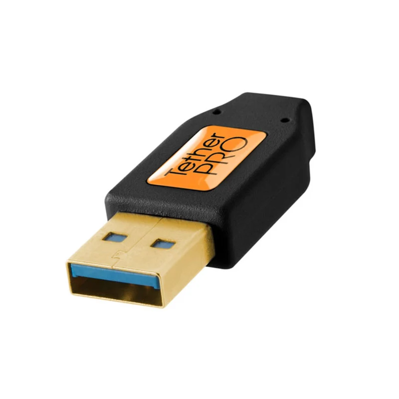 Câble TetherPro USB 3.0 à Micro-B à Angle Droit 15pi (Noir)