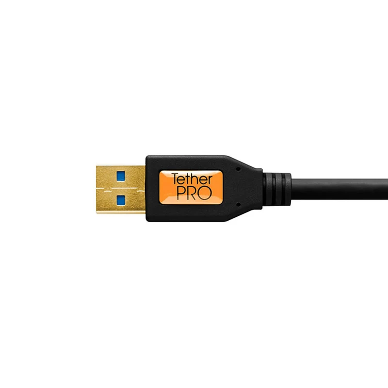 Câble TetherPro USB 3.0 à Micro-B à Angle Droit 15pi (Noir)