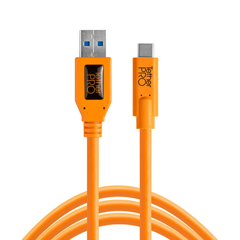 Câble TetherPro USB 3.0 à USB-C 15 pieds (Orange)