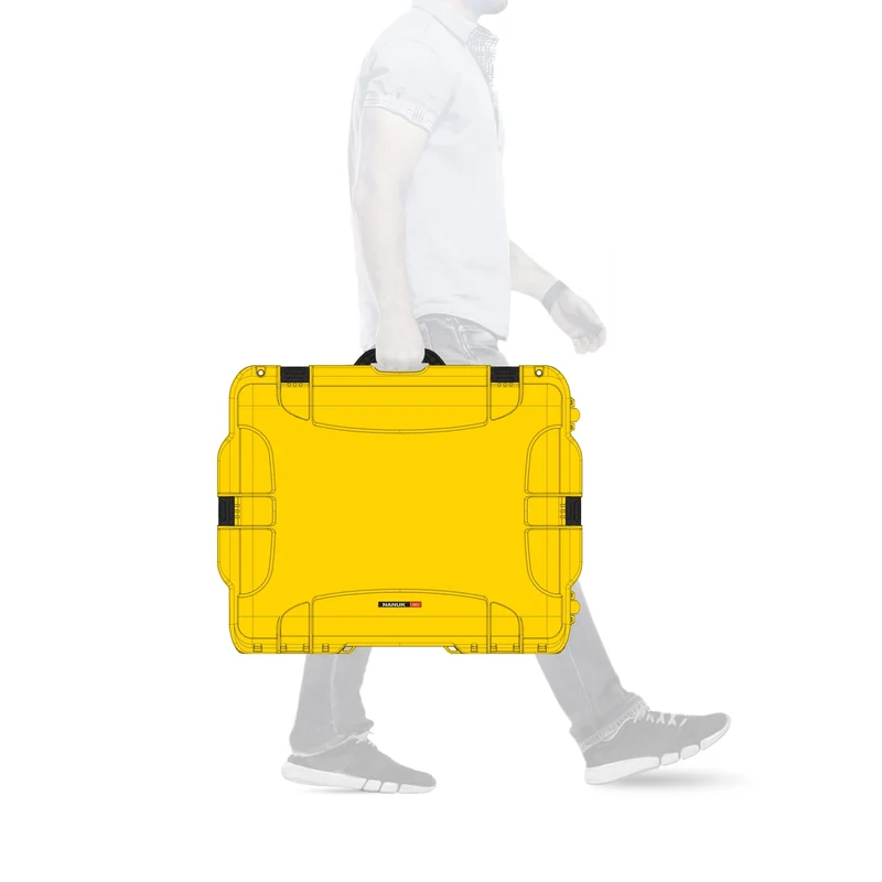 Valise Rigide à Roulettes Nanuk 960 avec Séparateurs Rembourrés (Jaune)