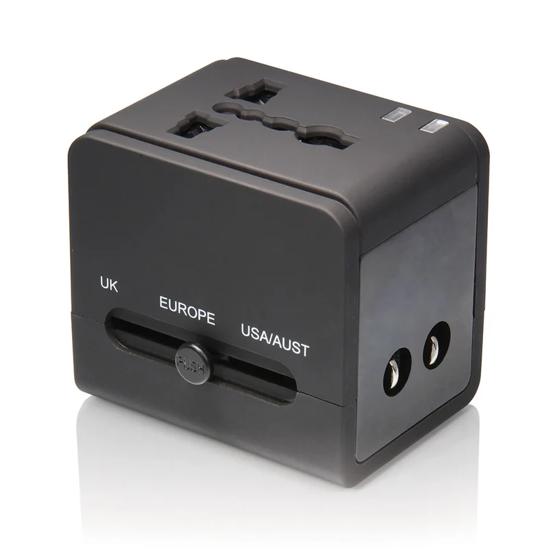 Adaptateur tout-en-un de voyage avec 2x USB