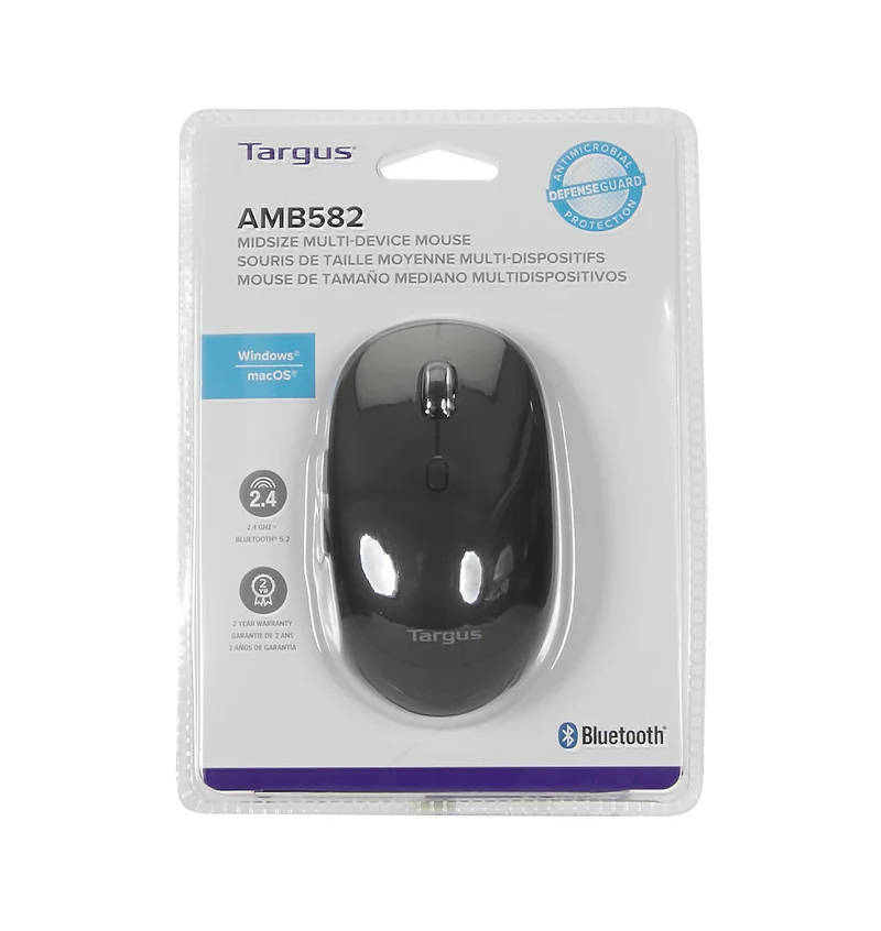 Midsize Comfort Multi-Appareils Souris sans fil antimicrobienne