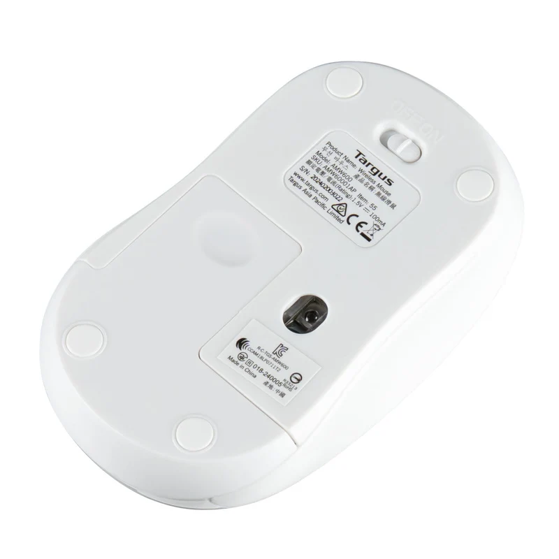 Souris optique sans fil à 3 boutons (W600) - Blanche