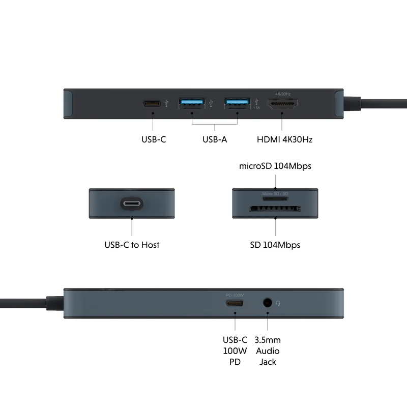 Hub USB-C HyperDrive® Flex 8 ports