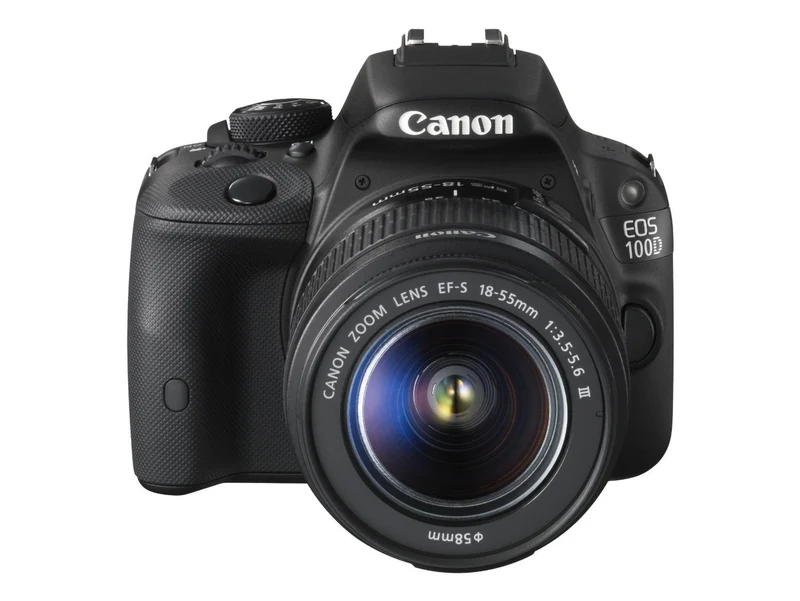 Canon EOS 100D DSLR Camera with EF-S 18-55mm III Lens - Black (18MP, CMOS Sensor) 3 inch Touch Screen LCD (dev stand)