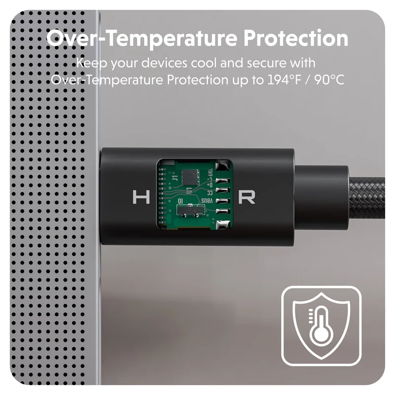 Câble de performance HyperDrive Next USB4 Type-C (1,2 m) - Noir