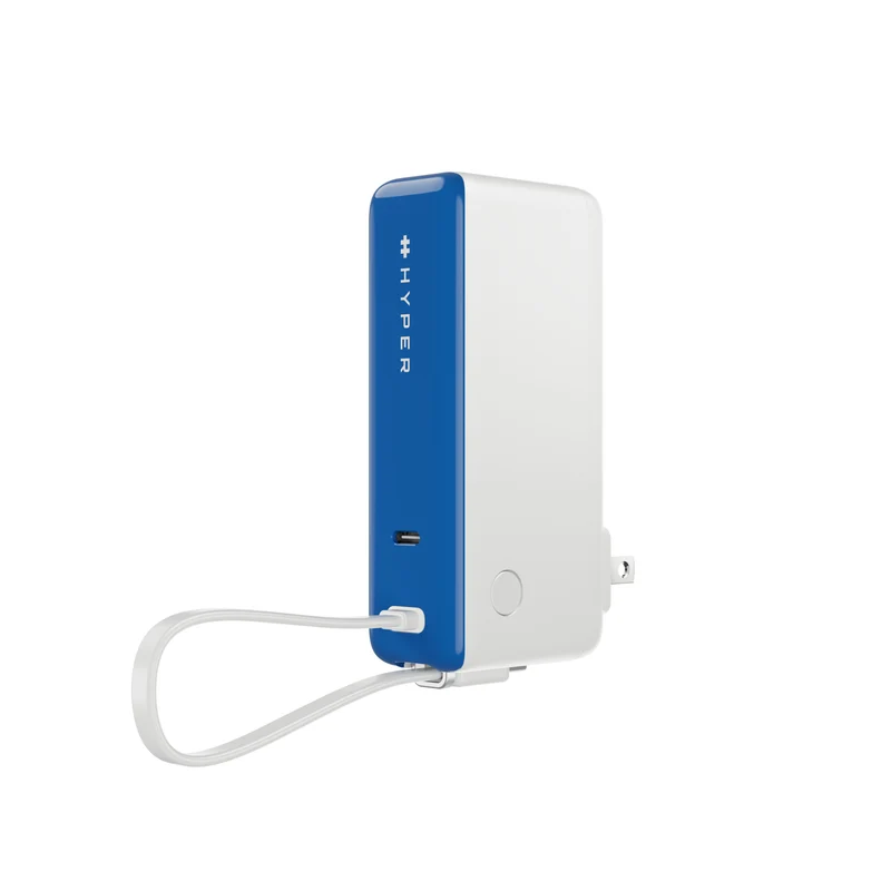 Mini-batterie externe et chargeur secteur HyperJuice® Flex USB-C 35 W - Bleu