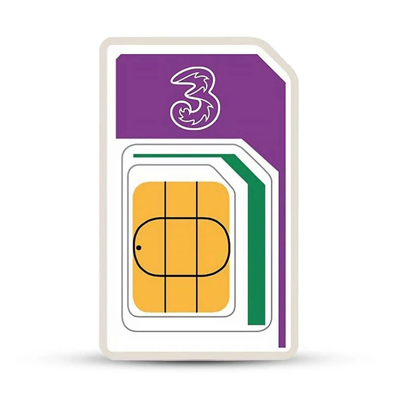 Three 3 Sim Card Pay As You Go Mins Texts Data