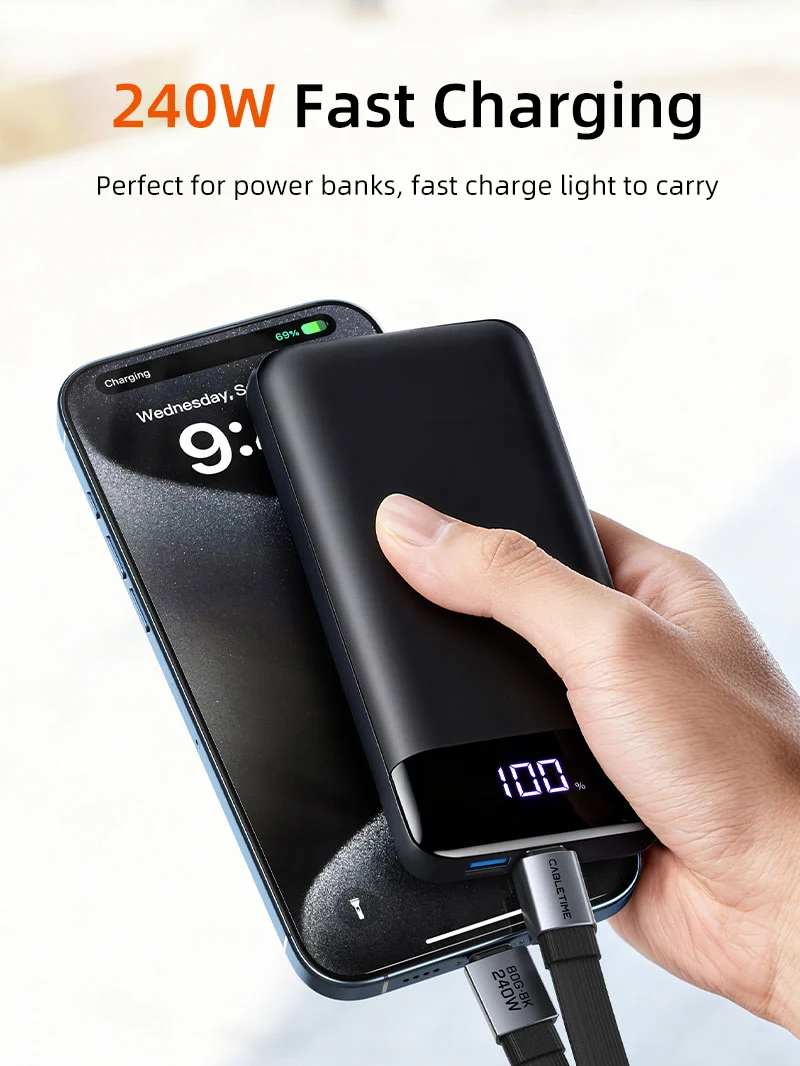Portable USB4 V2.0 Keychain Cable Short USB C Cable - 80Gbps, 240W Fast Charging, 8K60Hz
