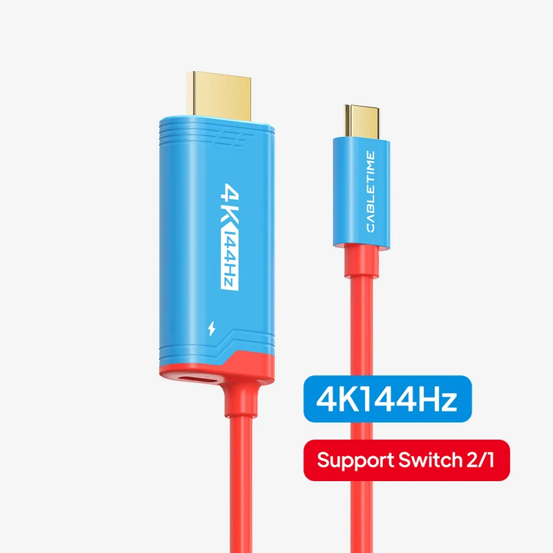 4K60Hz USB C to HDMI Adapter Cable for Nintendo Switch 2 Mini Dock with PD100W