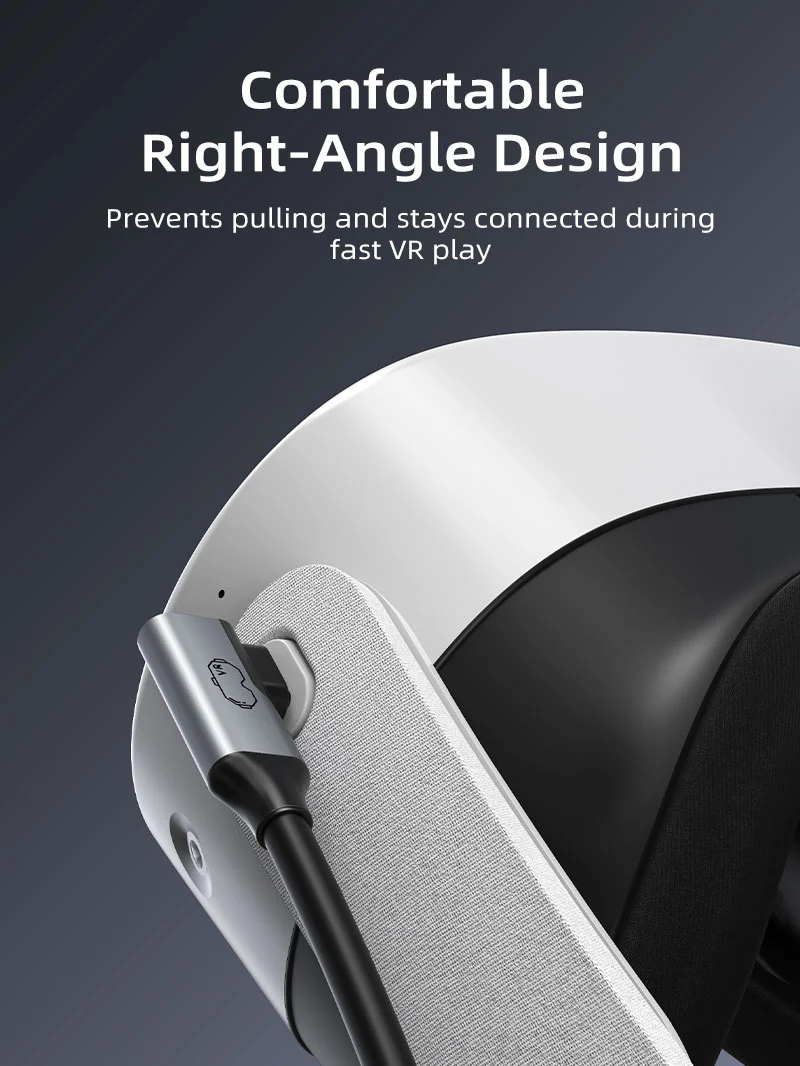 USB C to USB C VR Link Cable 16FT with 18W Charging – Compatible with Meta Quest 3S/3/2/Pro, Oculus Quest, Pico 4, PC VR, Steam VR