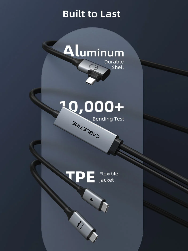USB C to USB C VR Link Cable 16FT with 18W Charging – Compatible with Meta Quest 3S/3/2/Pro, Oculus Quest, Pico 4, PC VR, Steam VR
