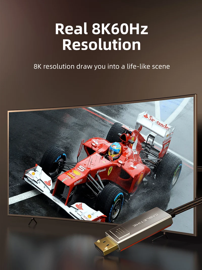 USB C to DP 1.4 Cable 8K 60Hz 4K 144hz