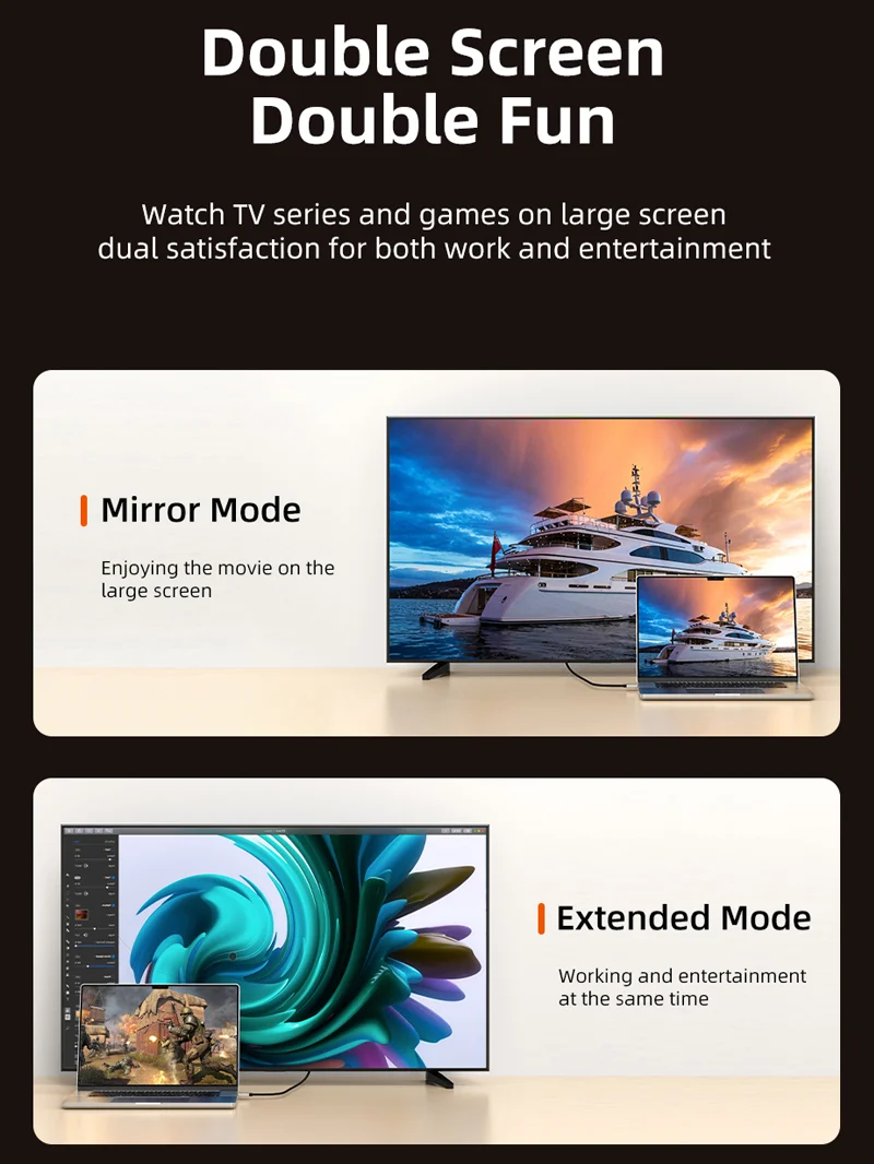 USB C to DP 1.4 Cable 8K 60Hz 4K 144hz
