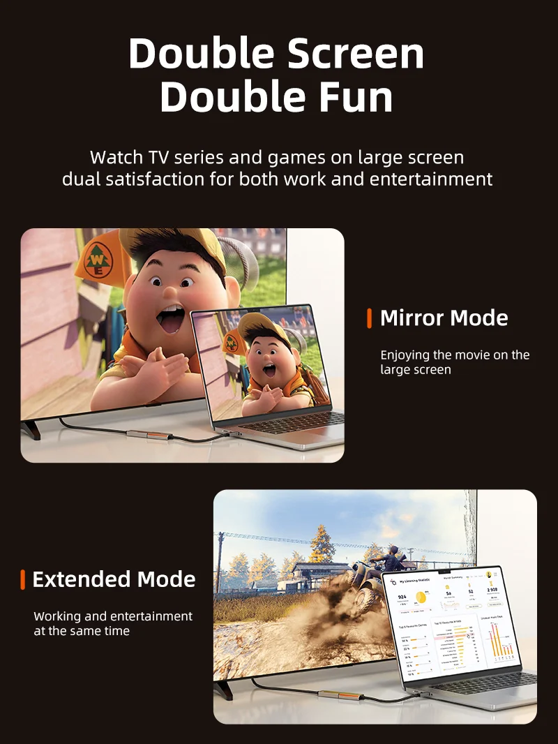 USB-C to HDMI 2.1 Adapter – 8K60Hz, 4K144Hz, HDR10, VMM7100 Chip, Zinc Alloy Design