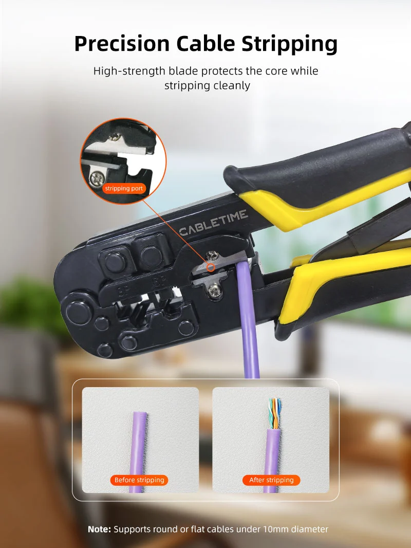Rj45 Cat 5 Cat 6 Cable Crimping Tool