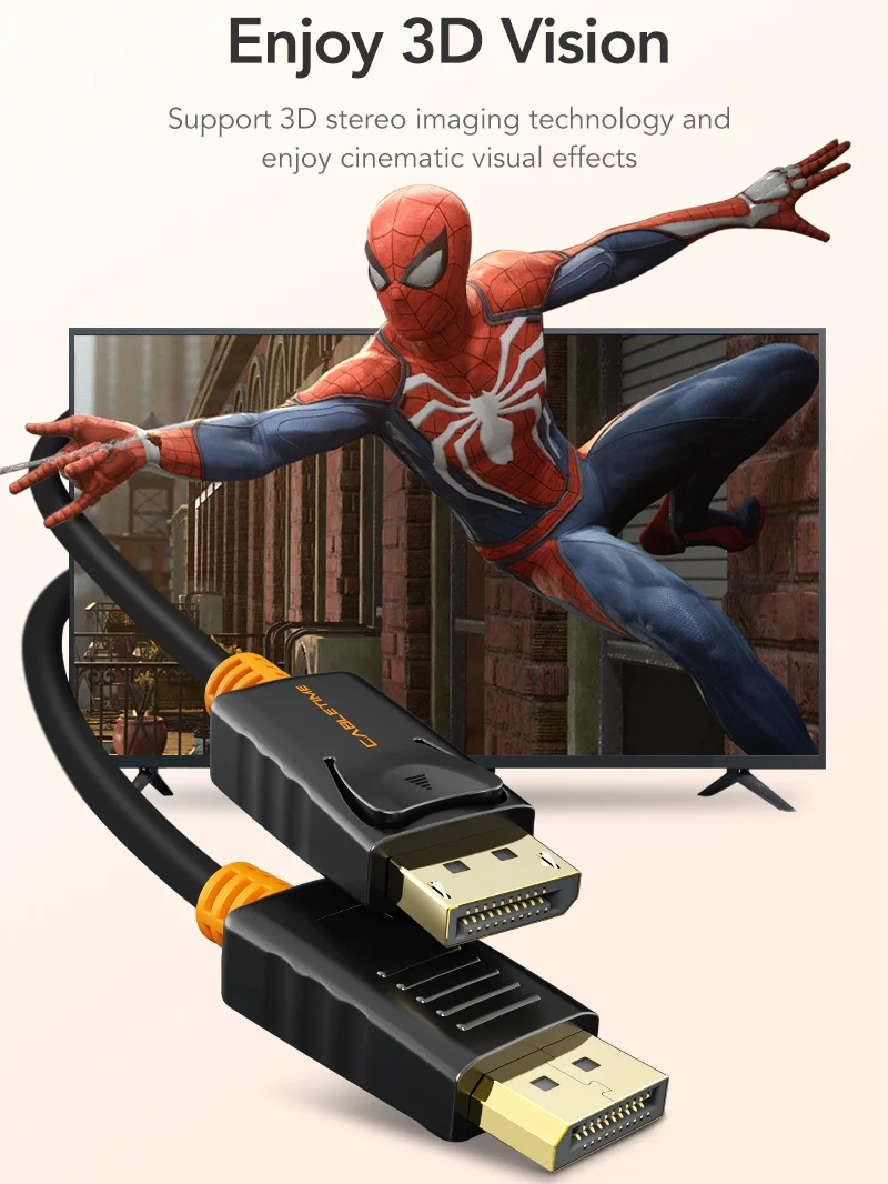 DP to DP 1.2 Cable 4K 60Hz for Gaming Monitor, TV, PC, Laptop