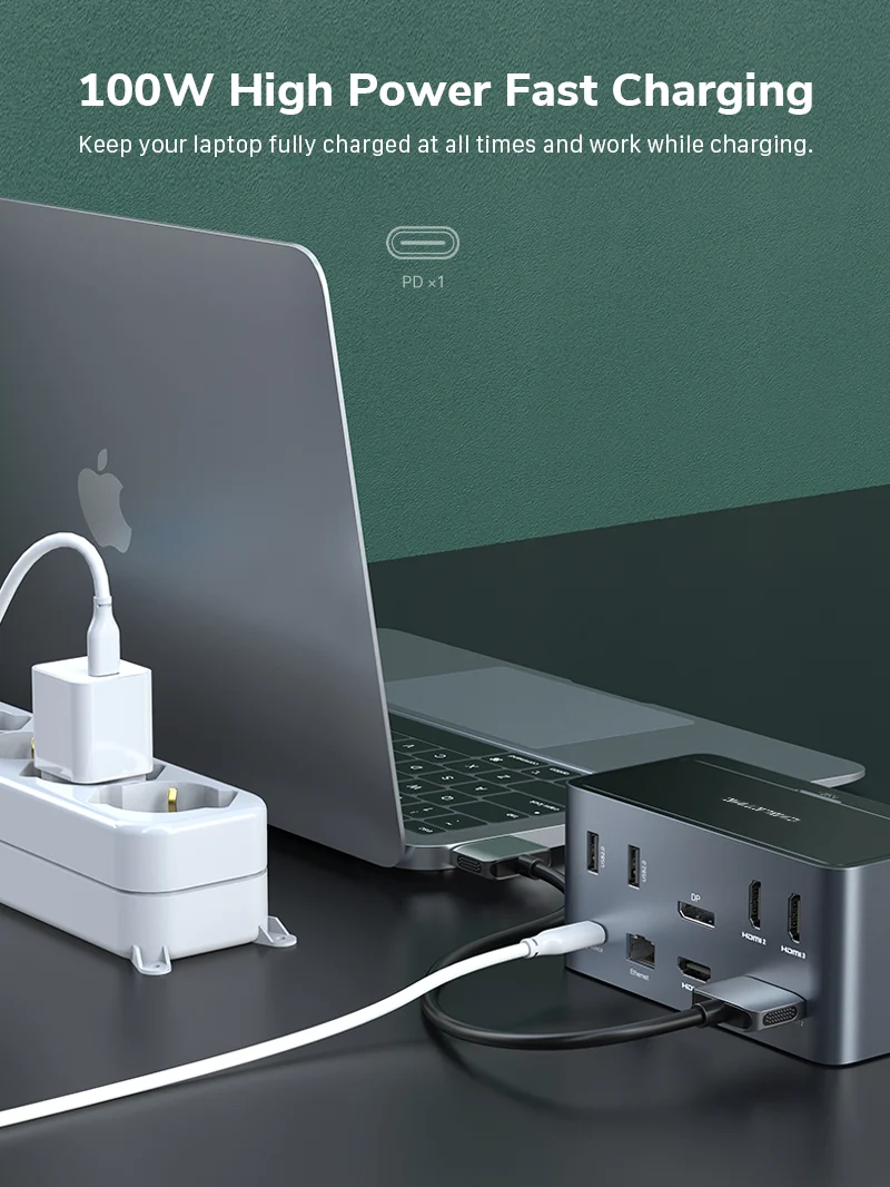 10 Gbps USB 3.1 Gen 1 Type-C Docking Station for MacBook Dell XPS