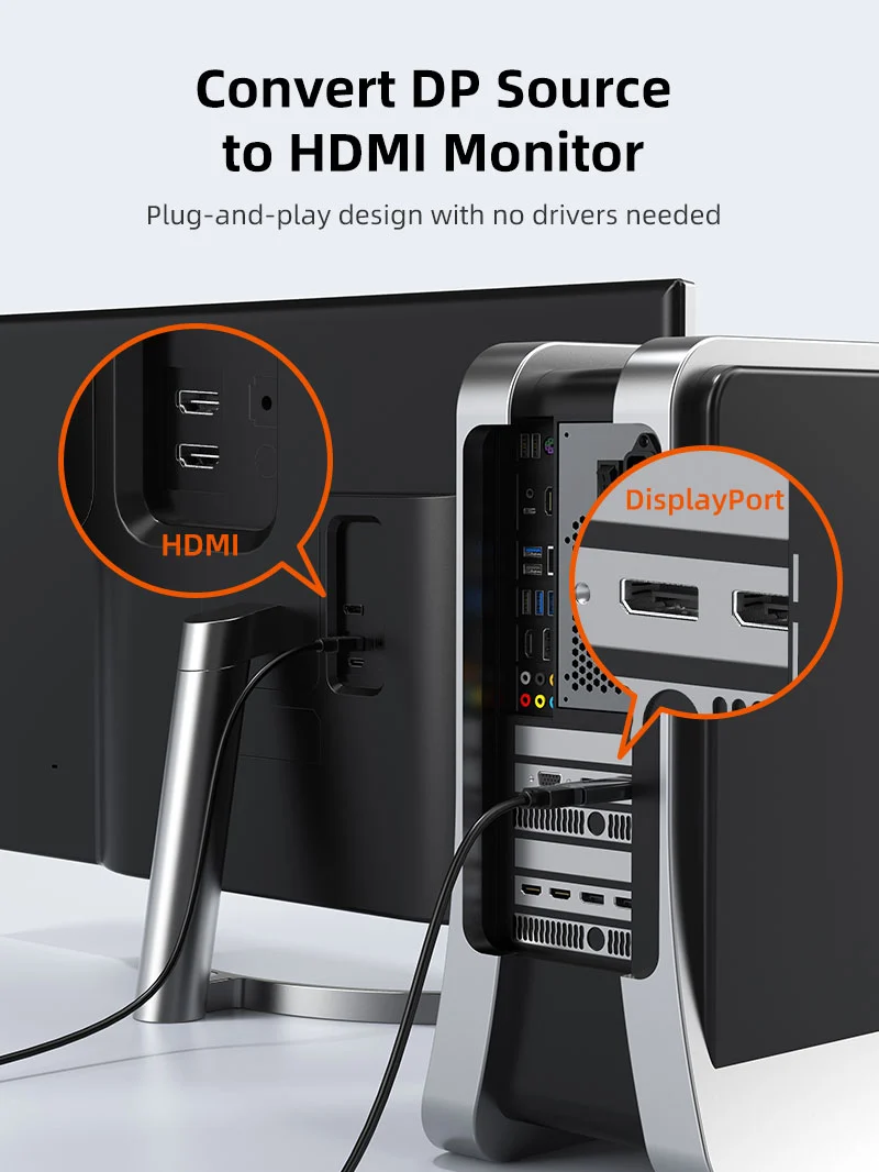 4K DisplayPort DP Male to HDMI Female Adapter