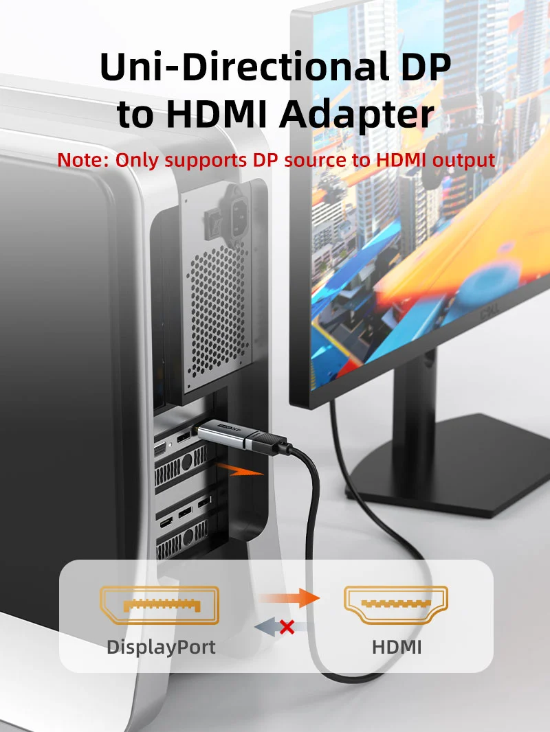 4K DisplayPort DP Male to HDMI Female Adapter