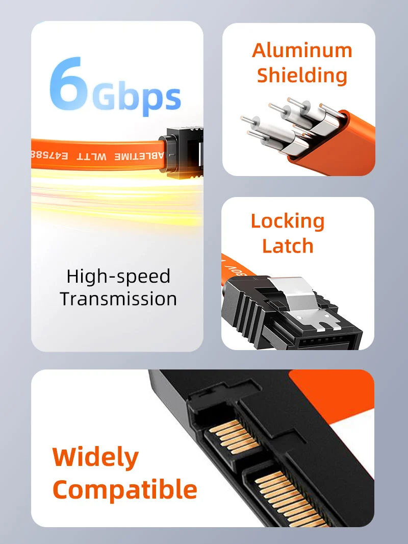 Right Angle SATA III Cable for Hard Disk SSD
