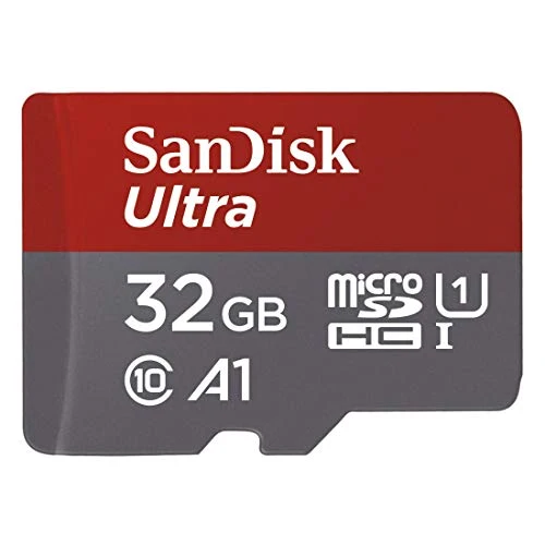 SanDisk Ultra 32GB microSDHC Memory Card + SD Adapter with A1 App Performance up to 98MB/s, Class 10, U1