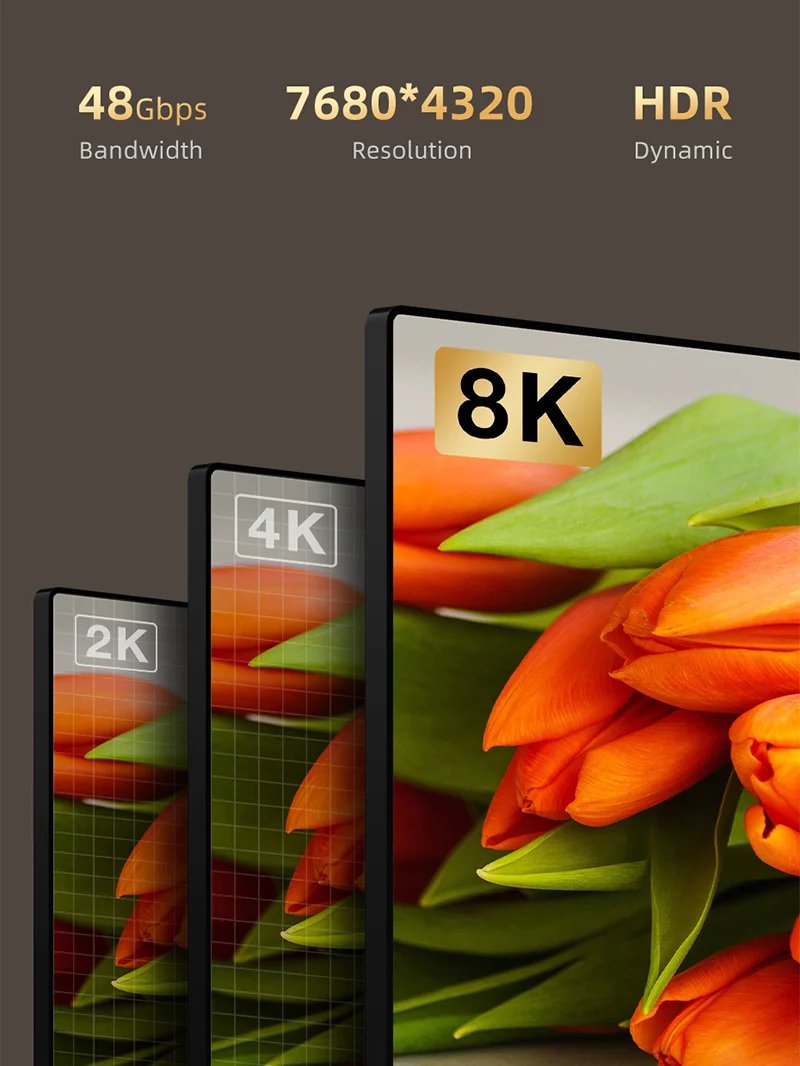 AOC Active Fiber Optical HDMI 2.1 Cable 8K 60Hz 48Gbps HDR